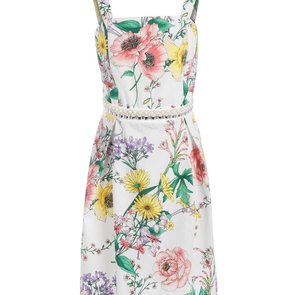 🥰HP 😍Big Girls Embellished Floral-Print Dress